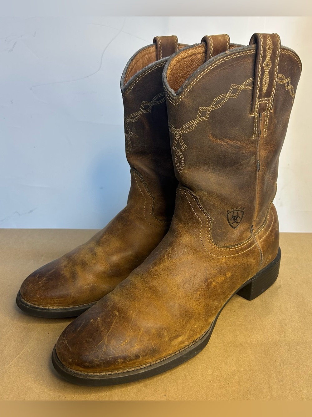 Ariat Heritage Roper Western Distressed Boots Men's Size 7
